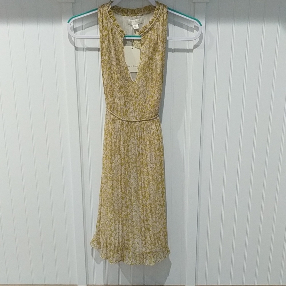 Yellow chiffon dress